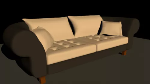 Old Vintage Sofa 3d model Old Vintage Sofa 3d model