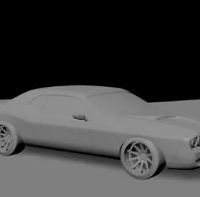 Dodge Challenger Lowpoly Car 3d model
