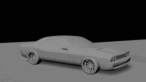 Dodge Charger Black Coupe Car 3d model