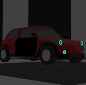 Lowpoly Electrical Car 3d model