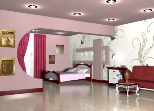 Bedroom Pink Color 3d model Bedroom Pink Color 3d model