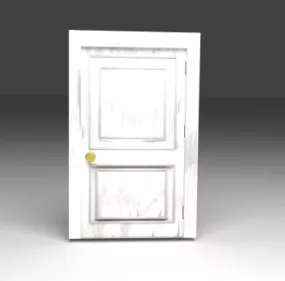 Mdf Lowpoly Door 3d model