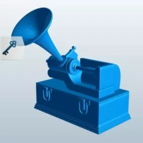 Vintage Cylinder Phonograph 3d model