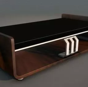 Coffee Table Curved Plate 3d model