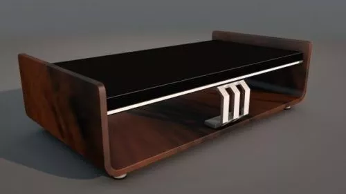 Coffee Table Curved Plate 3d model Coffee Table Curved Plate 3d model
