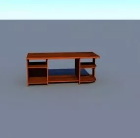 Home Wood Desk 3d model