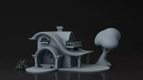 Roadside House 3d model