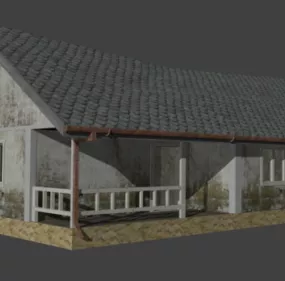 Old Wall House Building 3d model