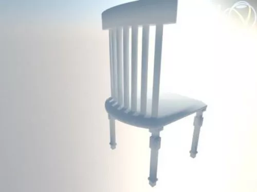 Wooden Fan Back Chair 3d model Wooden Fan Back Chair 3d model