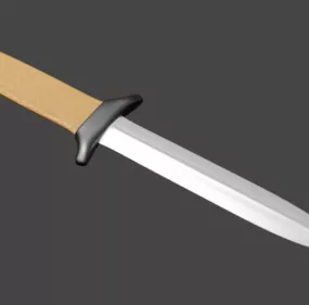 Kitchen Short Knife 3d model