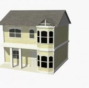 Country Two Storey House 3d model