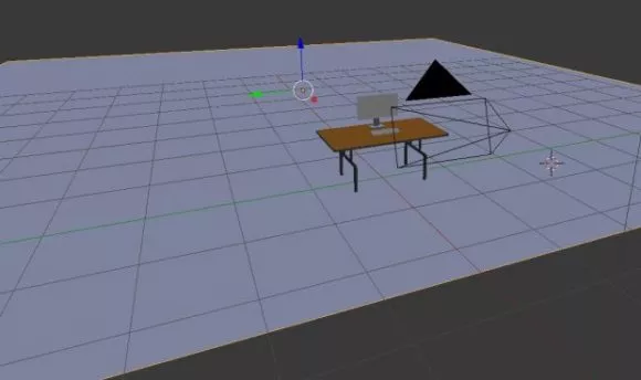 Square Lcd Monitor With Pc Mouse 3d model