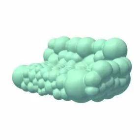 Abstract Bubbles Bench 3d model