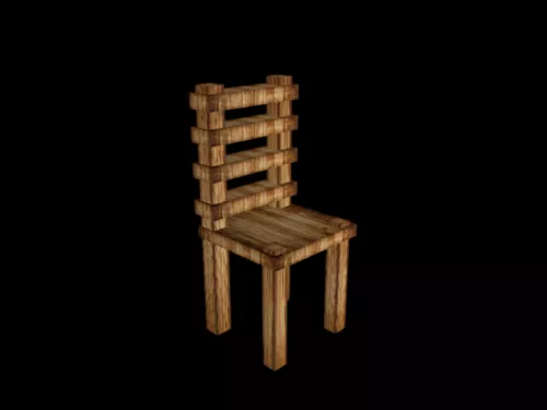 Chair Horizontal Ladders 3d model Chair Horizontal Ladders 3d model