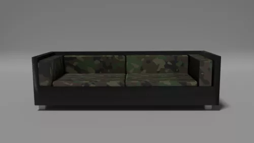 Traditional China Couch 3d model