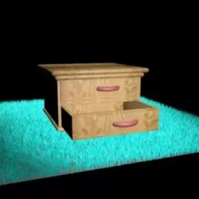 Old Wooden Drawer 3d model