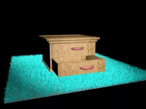 Old Wooden Drawer 3d model Old Wooden Drawer 3d model