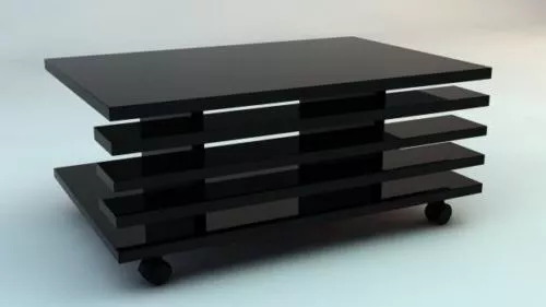 Black Glass Coffee Table Design 3d model Black Glass Coffee Table Design 3d model