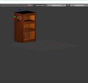 Cupboard Red Wood 3d model