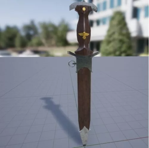 Old Hunting Knife 3d model