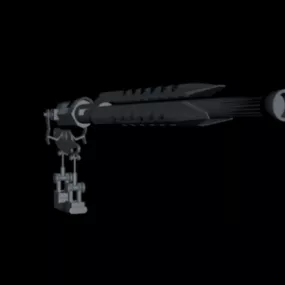 Military Steel Machine Gun 3d model