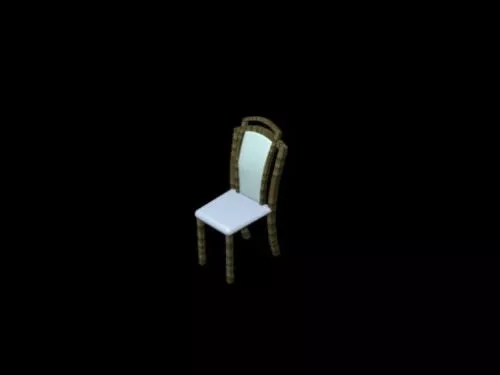 Single Chair White Back 3d model Single Chair White Back 3d model