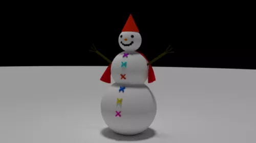 Smile Snowman V1 3d model Smile Snowman V1 3d model