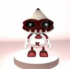 Mask Man Cartoon Character 3d model