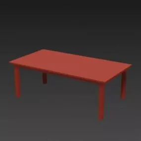 Table Simple Shaped 3d model