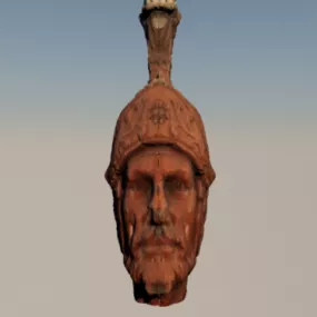 Rustic Bust Statue 3d model