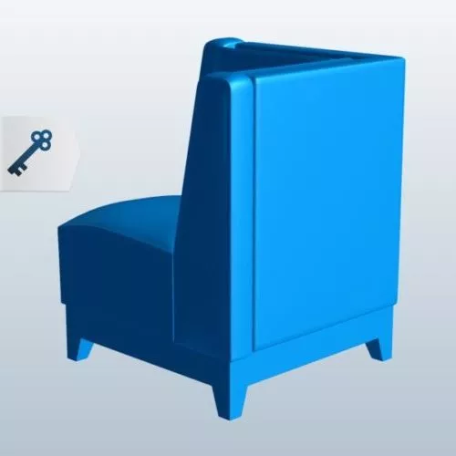 Corner Chair Simple 3d model Corner Chair Simple 3d model