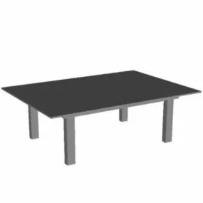 Rectangle Table Wooden 3d model