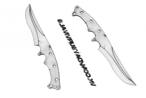 Old Hunting Knife 3d model
