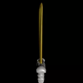 Golden Sword Weapon 3d model