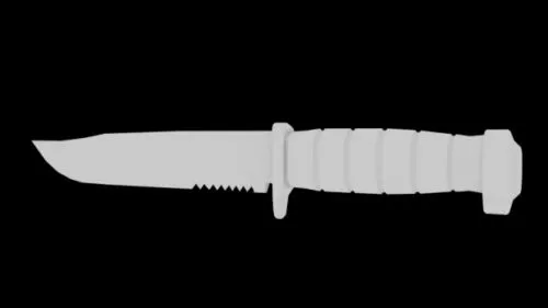 Combat Knife For Army 3d model