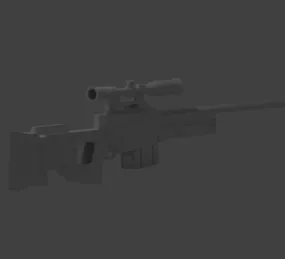 Sniper Gun Lowpoly 3d model
