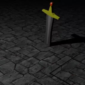 Sword On Ground 3d model