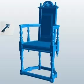 Caquetoire Conversation Chair V1 3d model