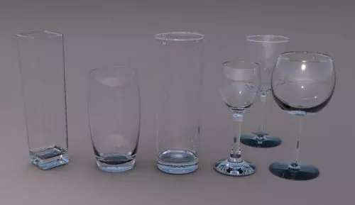Glasses With Girl 3d model