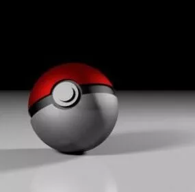 Pokeball Red White Color 3d model