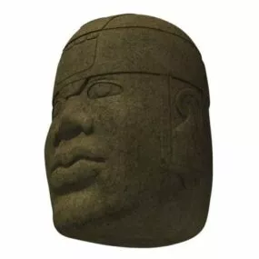 Ancient Head Statue 3d model
