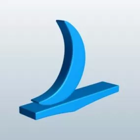 Crescent Moon Statue 3d model