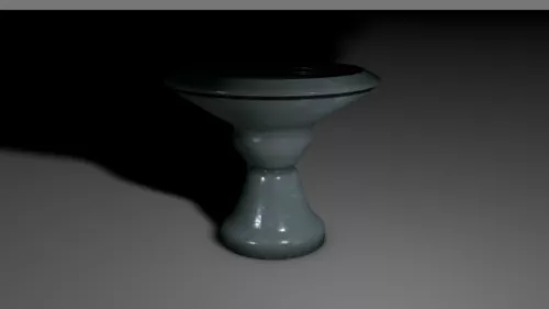 Two Black Vases Decorative 3d model