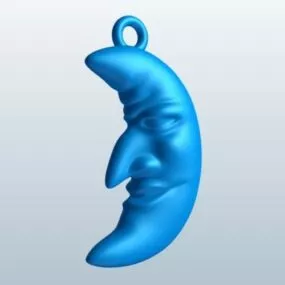 Crescent Moon Sculpture Printable 3d model