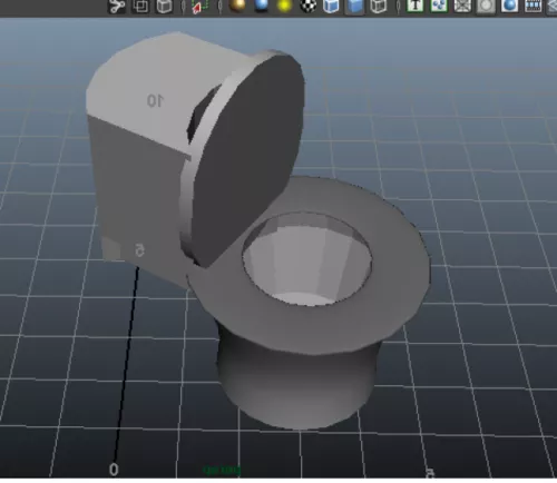 Lowpoly Round Toilet 3d model Lowpoly Round Toilet 3d model