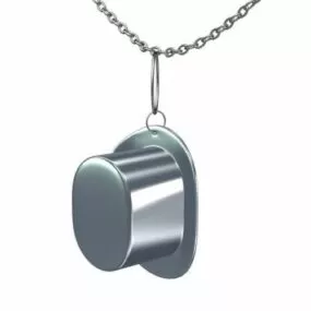 Hanging Charm Silver Jewelry 3d model