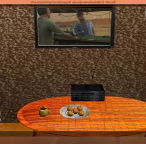 Room With Simple Furniture For Game 3d model