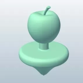 Apple Fruit Sculpture 3d model