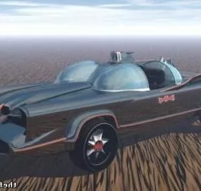 Vintage Batmobile Car 1960 3d model