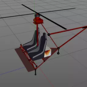 Simple Helicopter Design 3d model